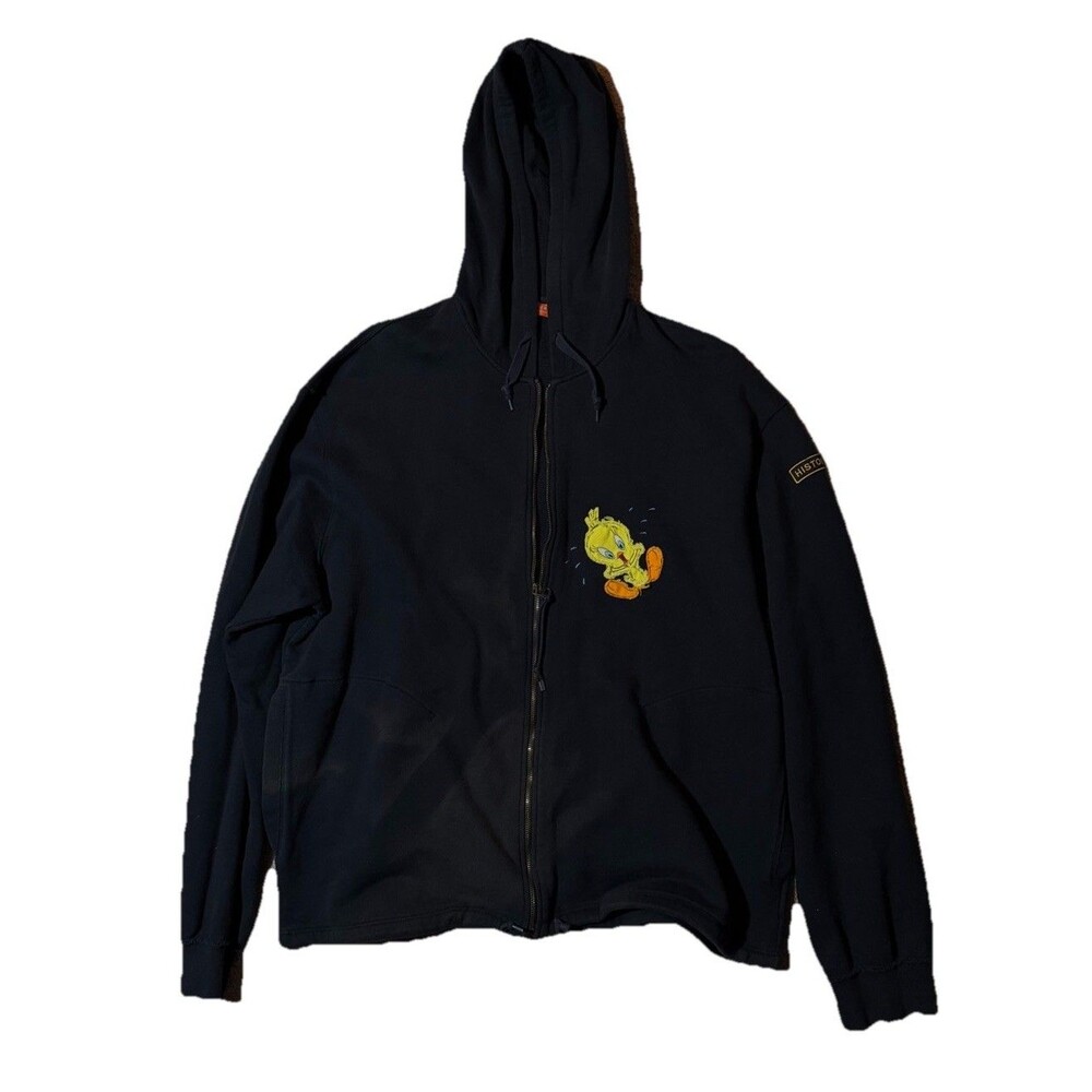 Y2K History Iceberg Looney Tunes Tweety & Sylvester Zip Hoodie *Faded* XXXL
